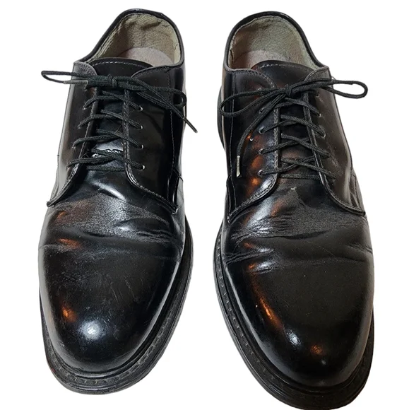 Bates | Shoes | Bates Black Leather Uniform Lace Up Oxford Shoes Sz D |  Poshmark